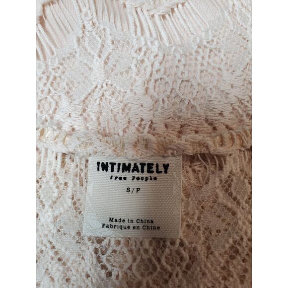 Free People Dress Womens Small IVORY Lace Peek A Boo Slip Sheath Formal Party - Picture 11 of 14